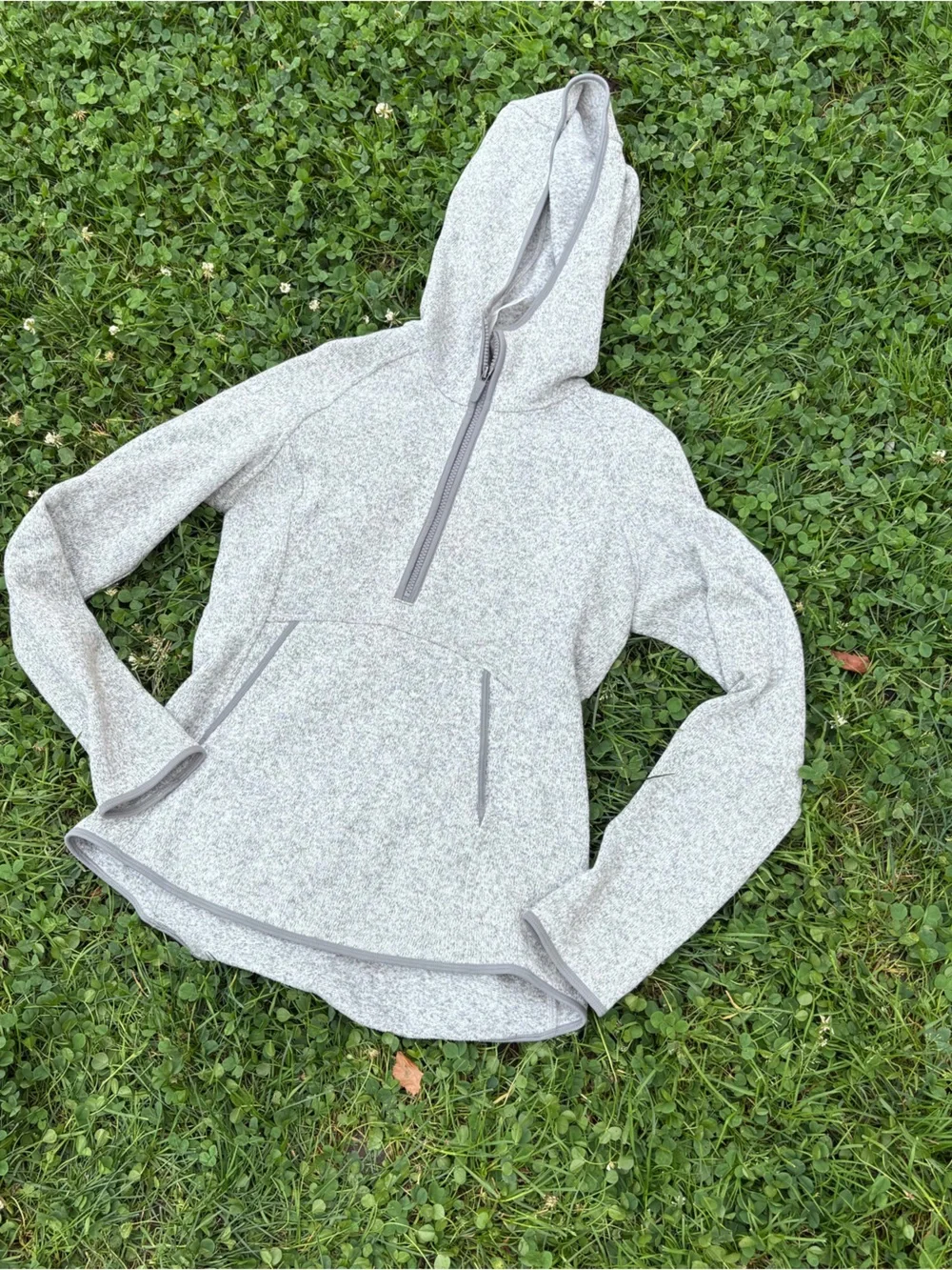 lululemon athletica Light Gray Hooded Pullover Jacket